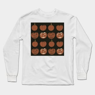 Pumpkin carving process #1b Long Sleeve T-Shirt